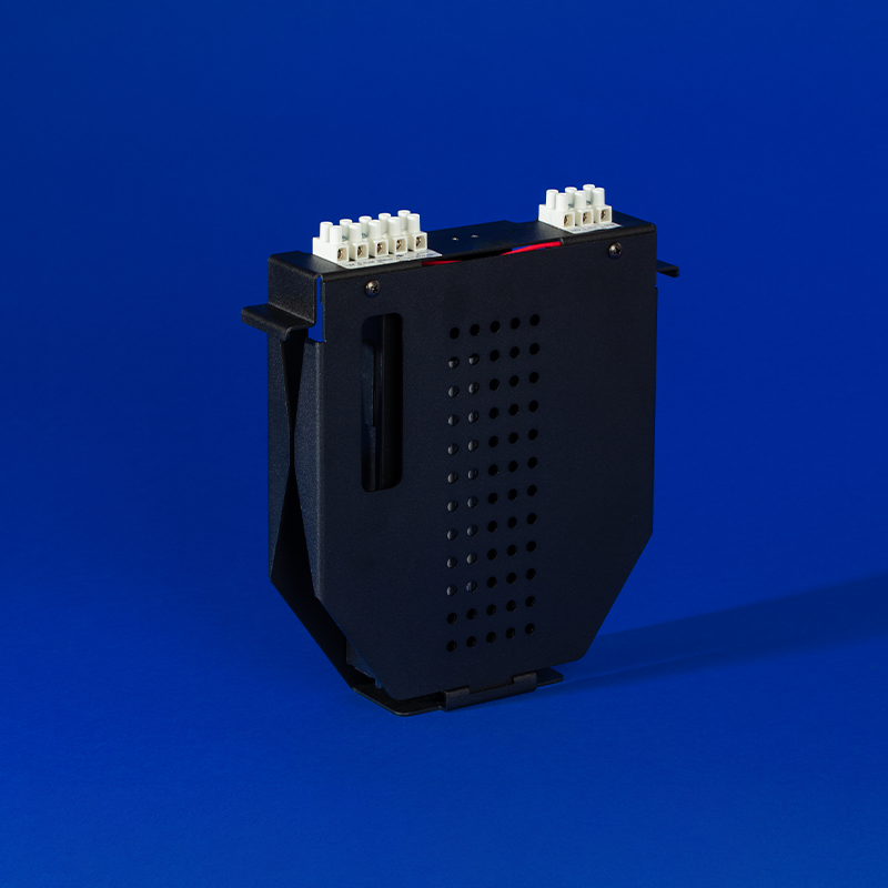30W-96W LED power supply in Q-VAULT-5 enclosure. Features 24VDC output, QTL dimming, and moisture resistance. Suitable for all locations, including submersible settings.
