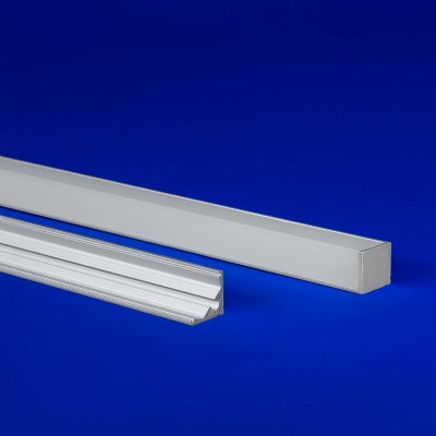 Angular aluminum profile for LEDs. 2.5 M bar – MINUTA PROFILI